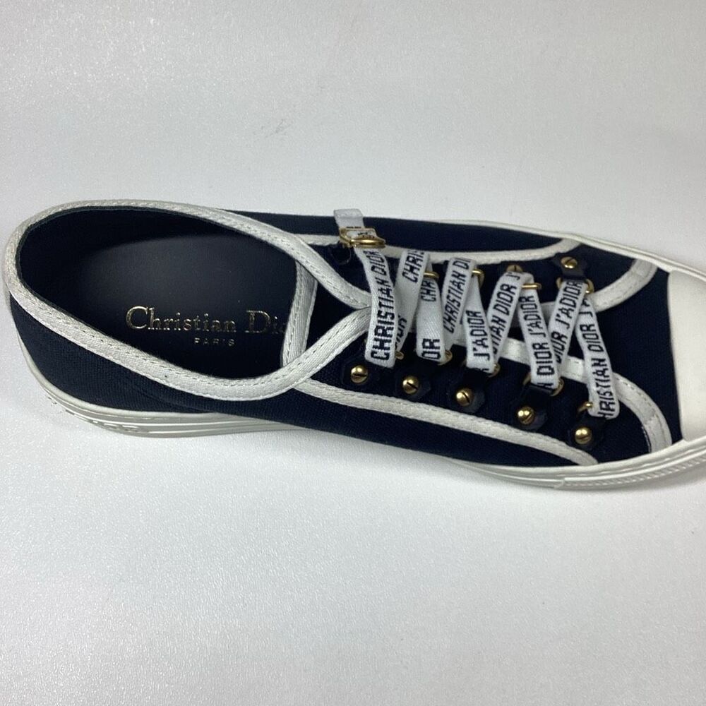 SINGLE SHOE ONLY LEFTChristian‎ Dior Walk'n'Dior Sneaker Black Cotton Canvas - Picture 12 of 13
